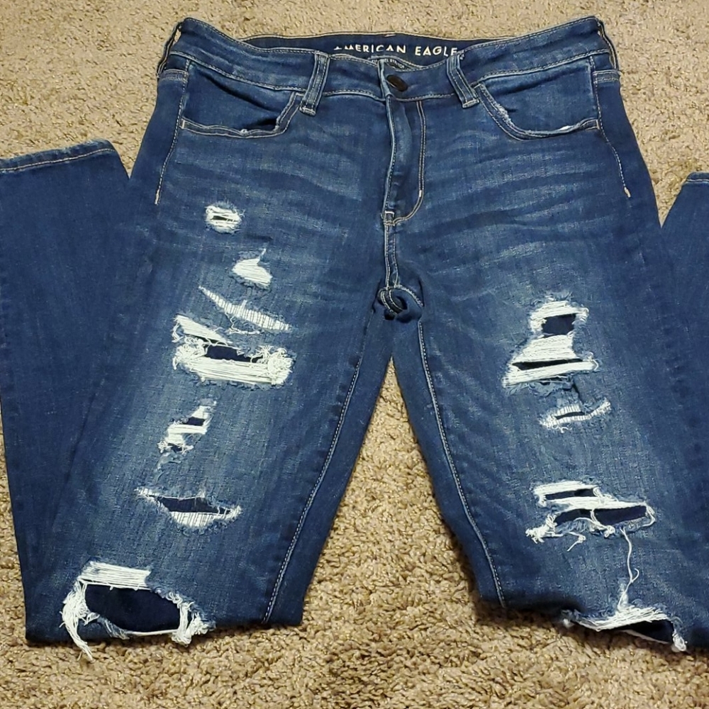 American Eagle distressed skinny jeans